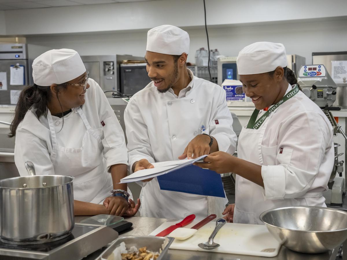 Students learn culinary arts at Culinary Quest.