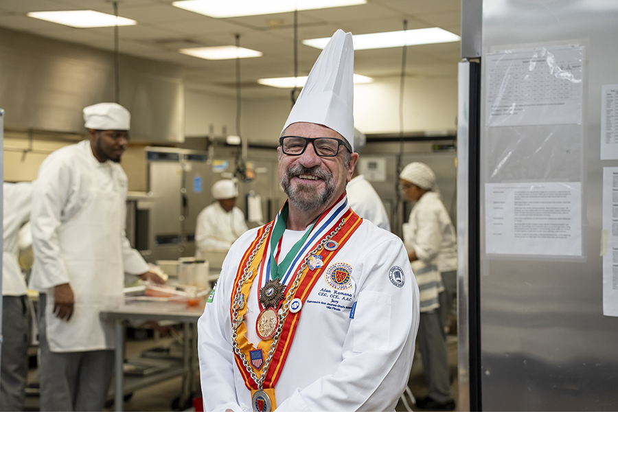 Ice sculpture, teaching, fine food, motorcycles, cars ... GTCC culinary instructor Chef Al Romano is up to the task