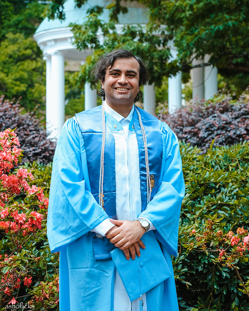 A GTCC alumni at graduation from UNC