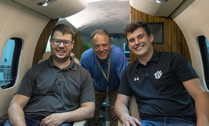 GTCC instructor and two students turn trash into treasure as they turn a jet cockpit into a training aid